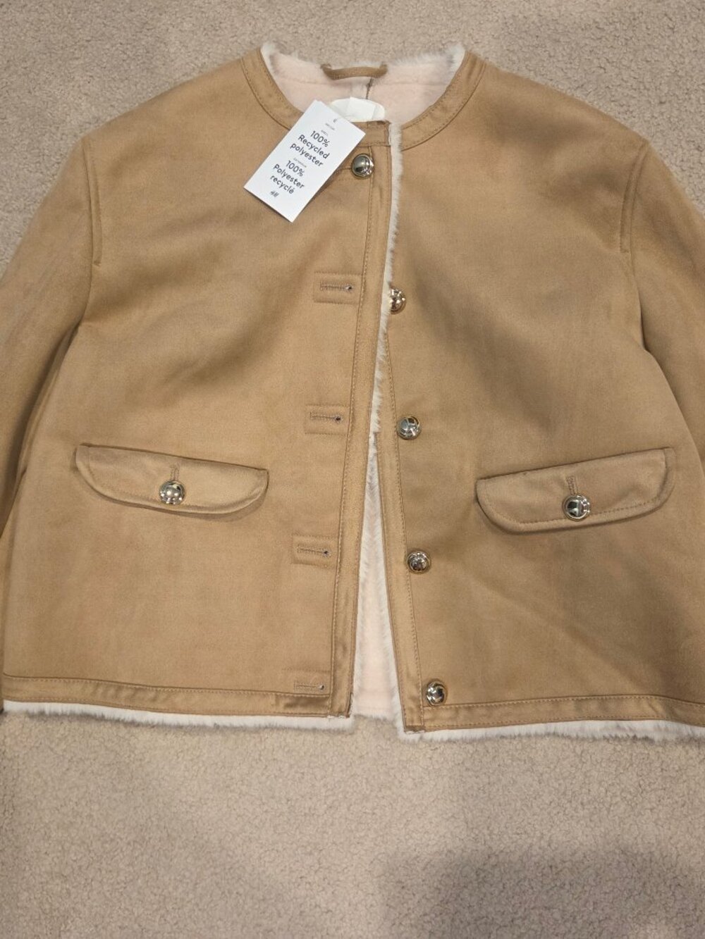H&M NWT Suede Jacket M